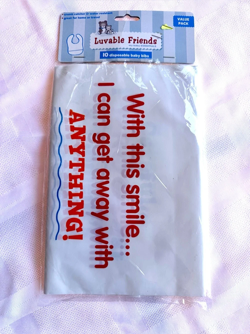 Vintage 2006 Lovable Friends Value Pack of 10 Disposable Bibs